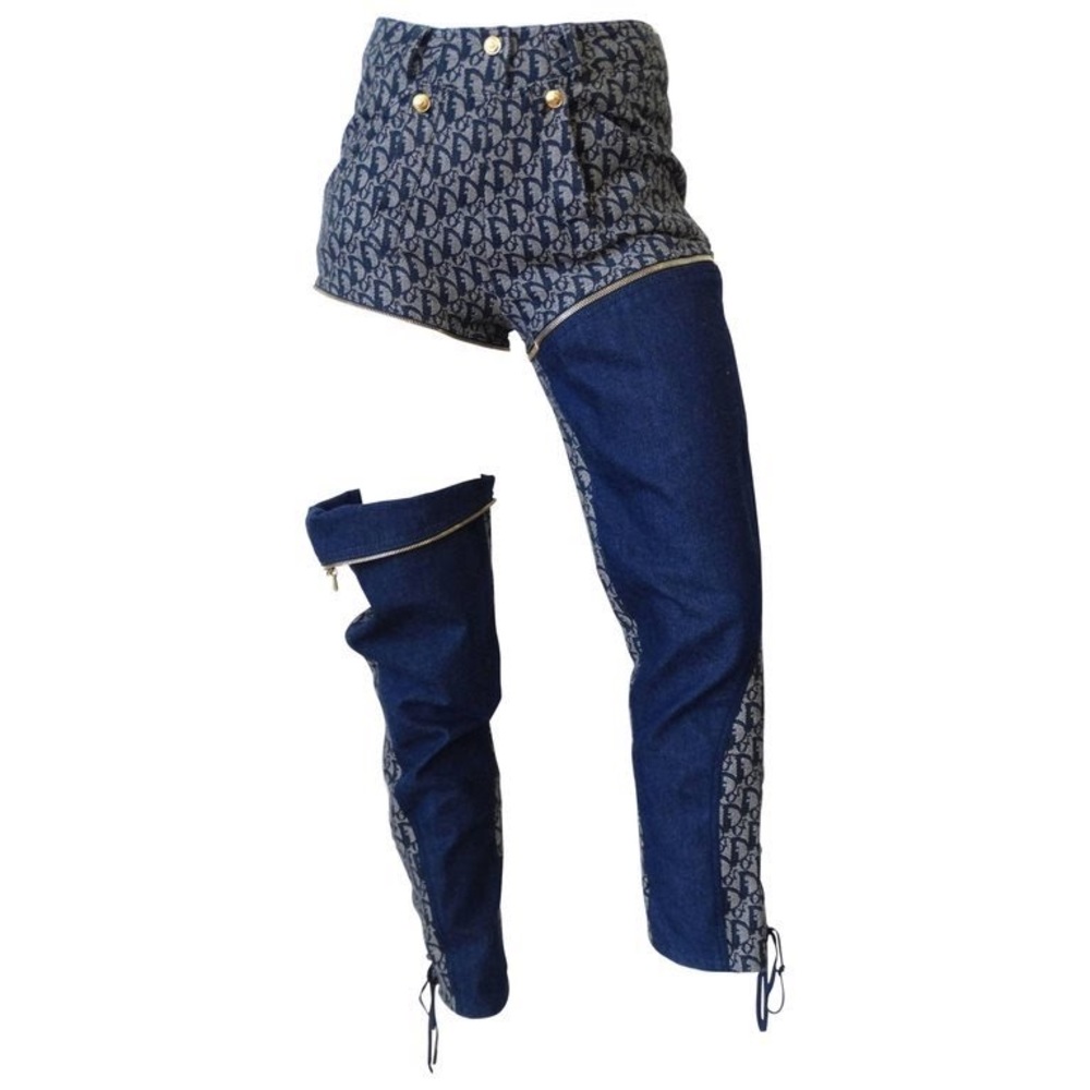 ChristianDior John Galliano Monogram Denim Zippffs